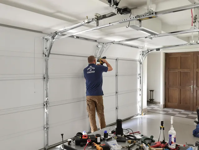 Stratford Garage Door Repair certified technician performing precision garage door repair in Stratford