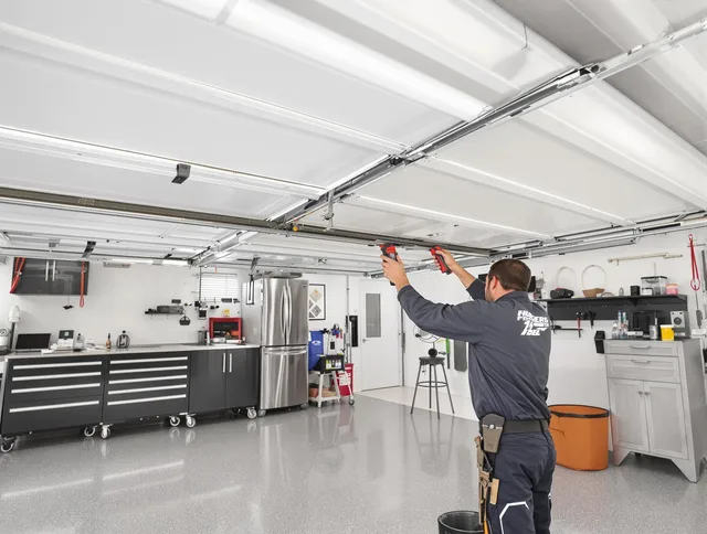 Overhead garage door repair service by Stratford Garage Door Repair in Stratford