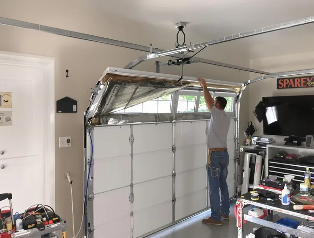 Garage door section replacement by Stratford Garage Door Repair in Stratford