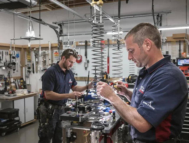 Garage door spring repair service by Stratford Garage Door Repair in Stratford